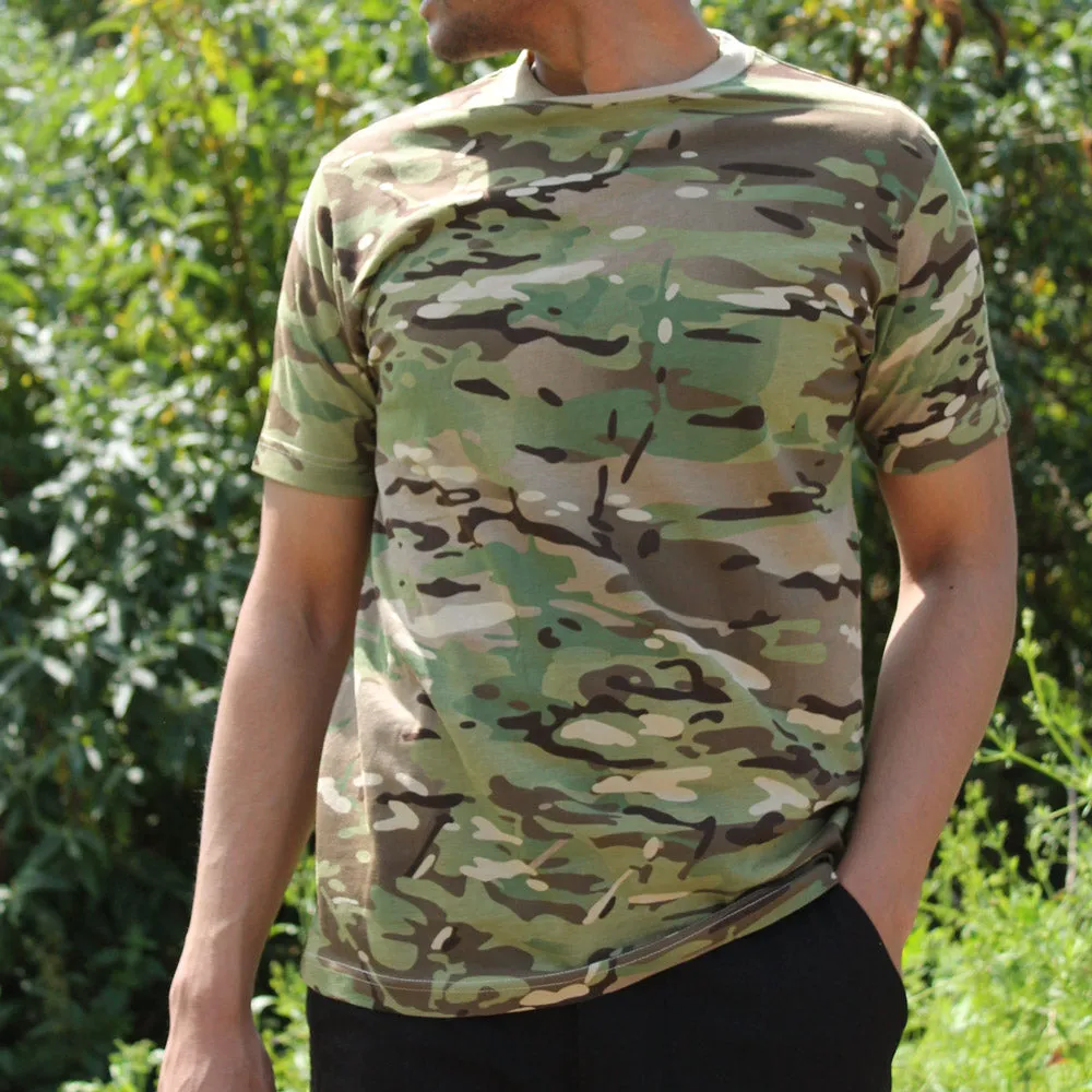 100% COTTON MULTI-TERRAIN CAMMO T-SHIRT