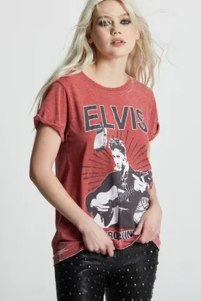 302206 - 1030 Sun Records X Elvis Burnout Tee