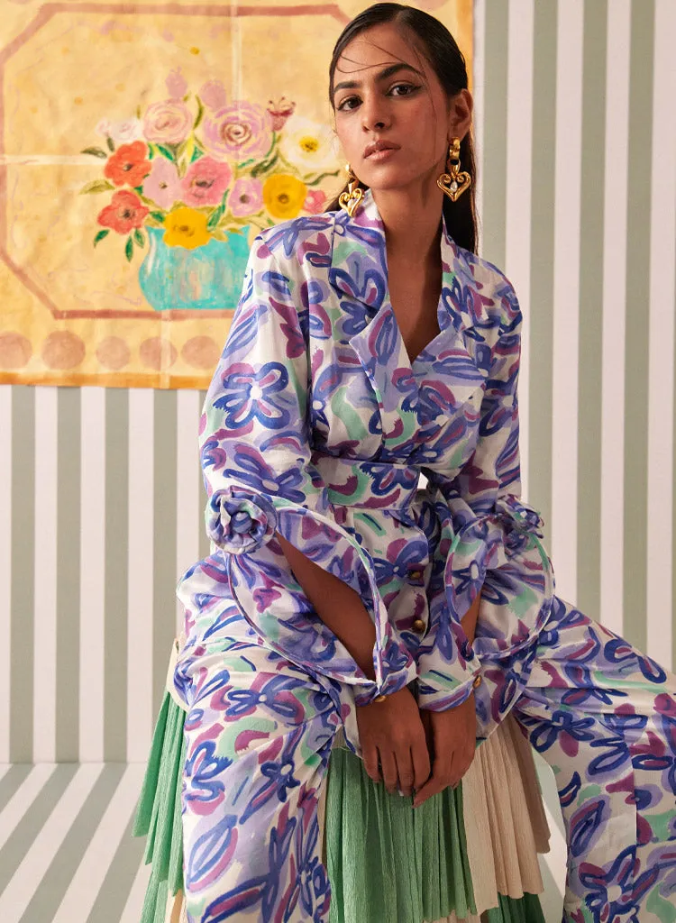 Abstract Gardenia Blazer Set