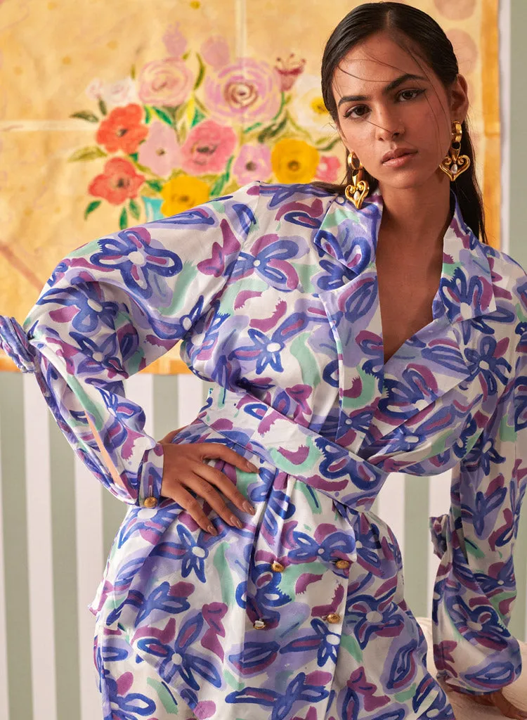 Abstract Gardenia Blazer Set