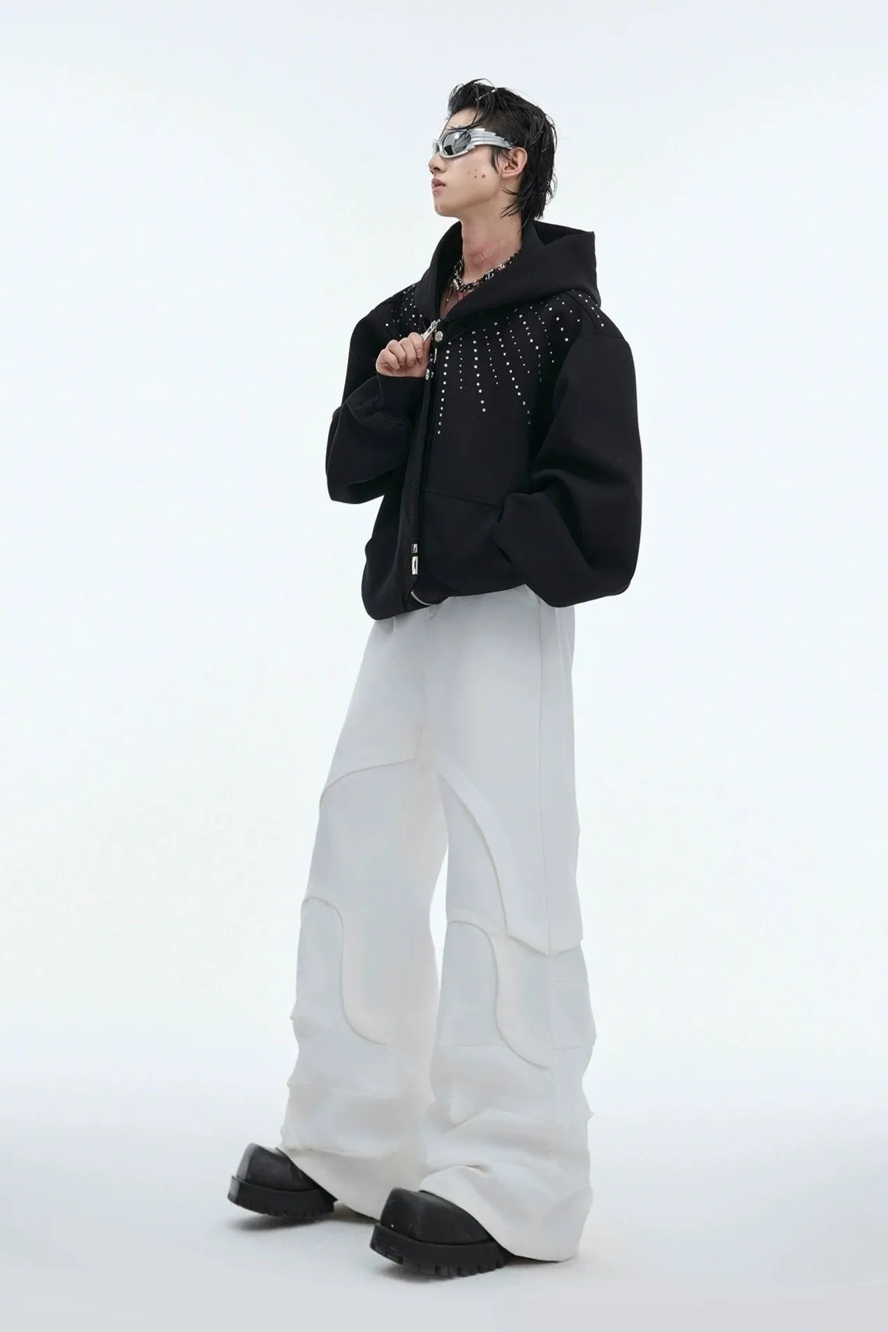 Abstract Structured End Pants