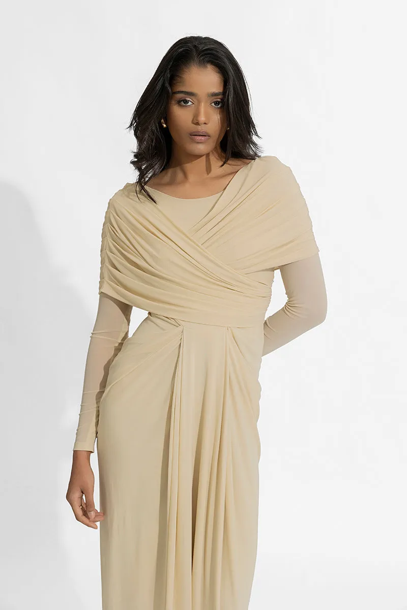 AMELIA BEIGE MAXI DRESS