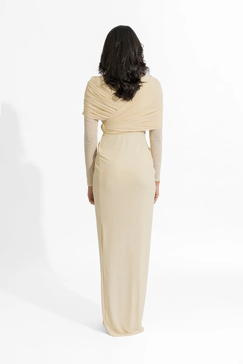 AMELIA BEIGE MAXI DRESS