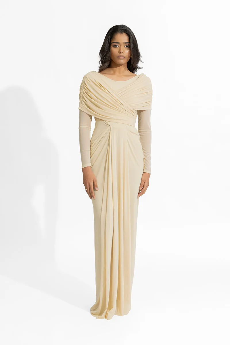 AMELIA BEIGE MAXI DRESS