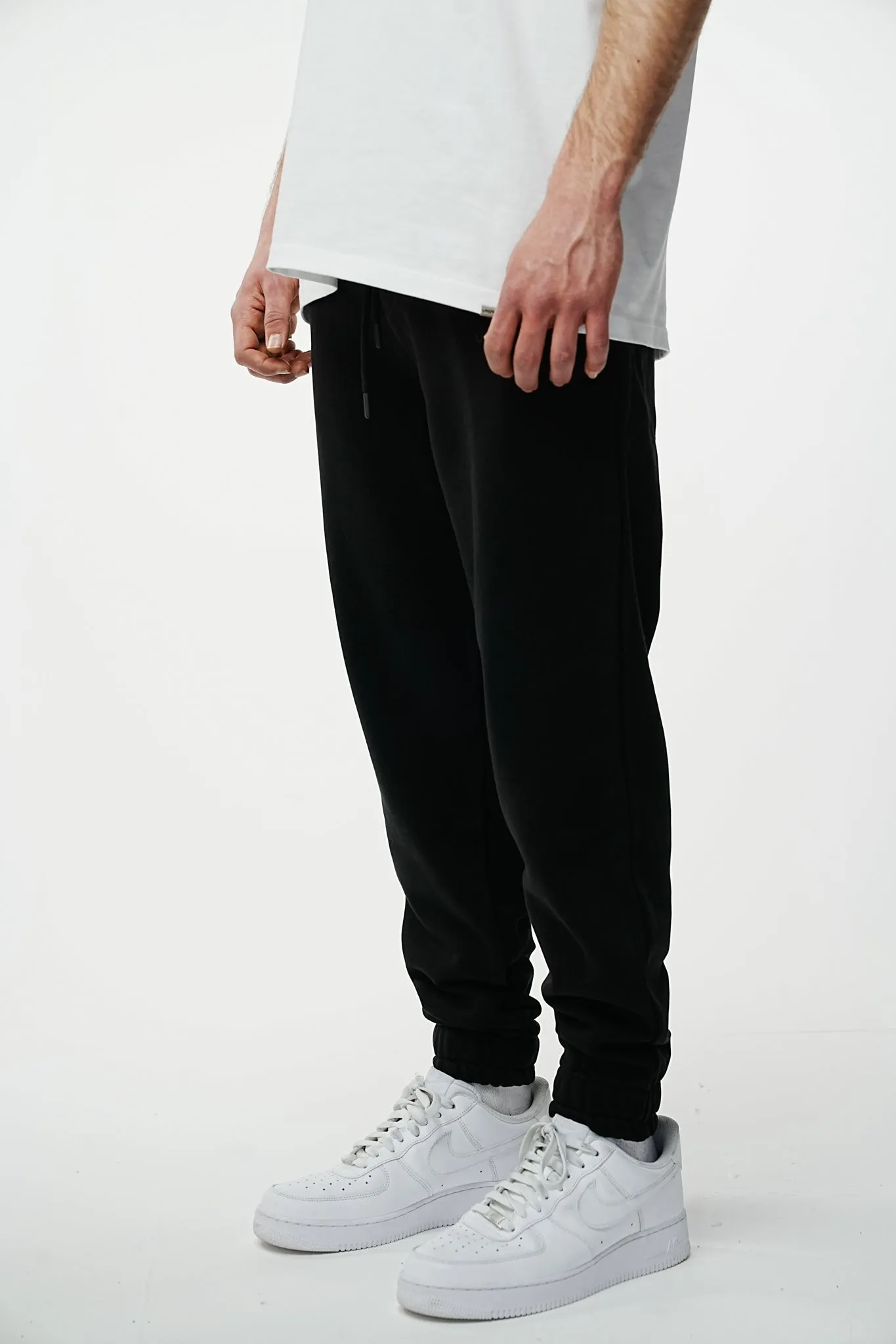 Archive Logo Baggy Sweat Pants - Black