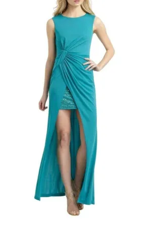 Ariel Draped Long Stud Detail Gown