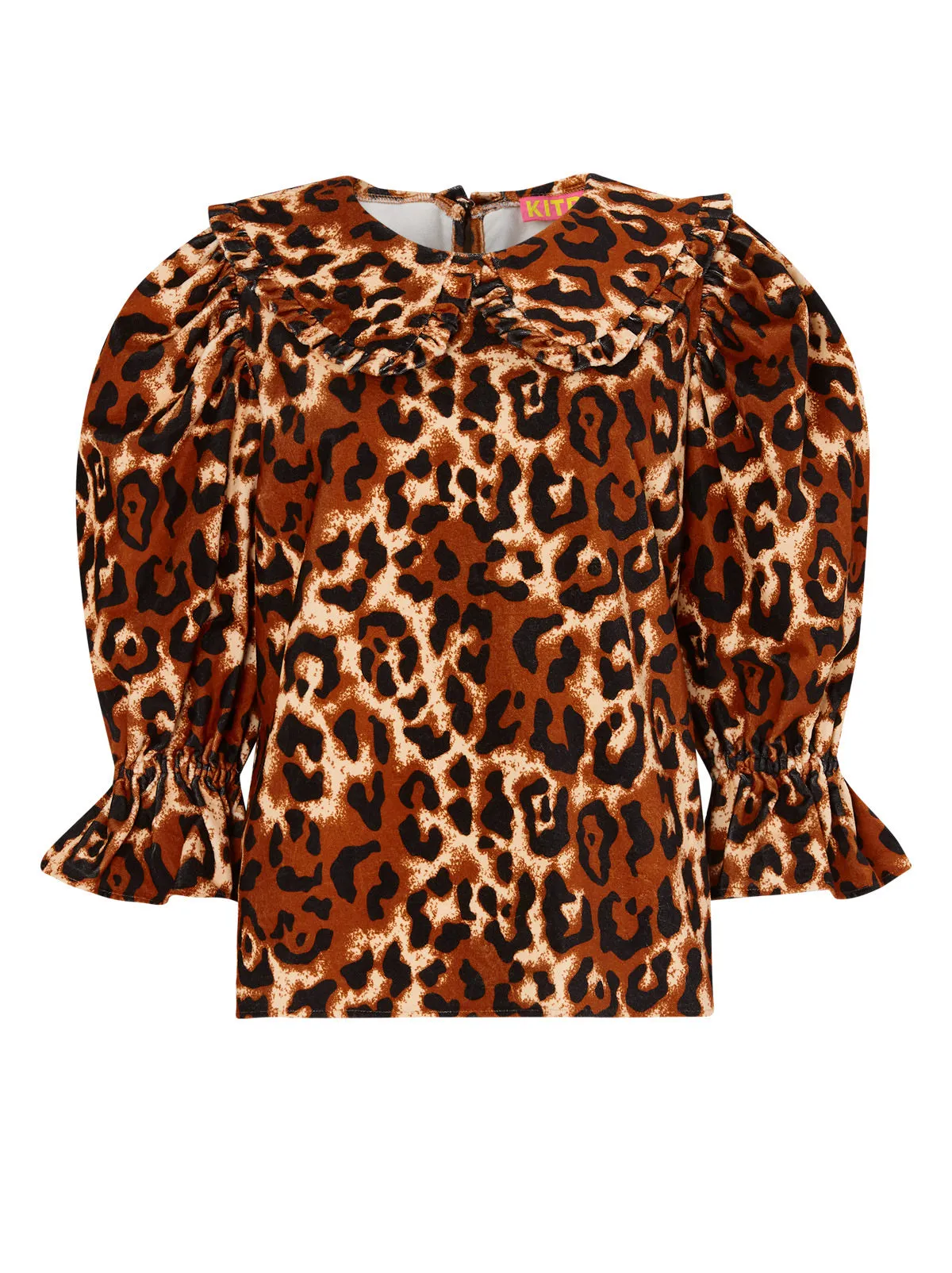 Arlett Animal Print Cotton Velvet Top