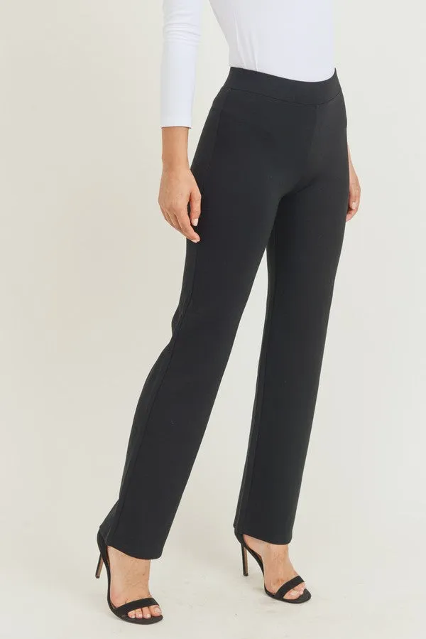 Basic High-Rise Ponte Pants