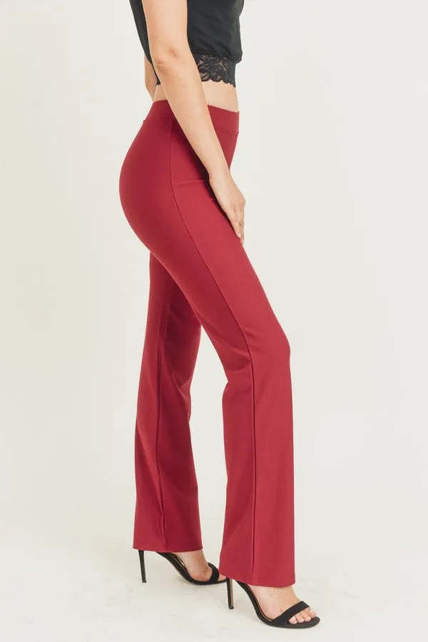 Basic High-Rise Ponte Pants