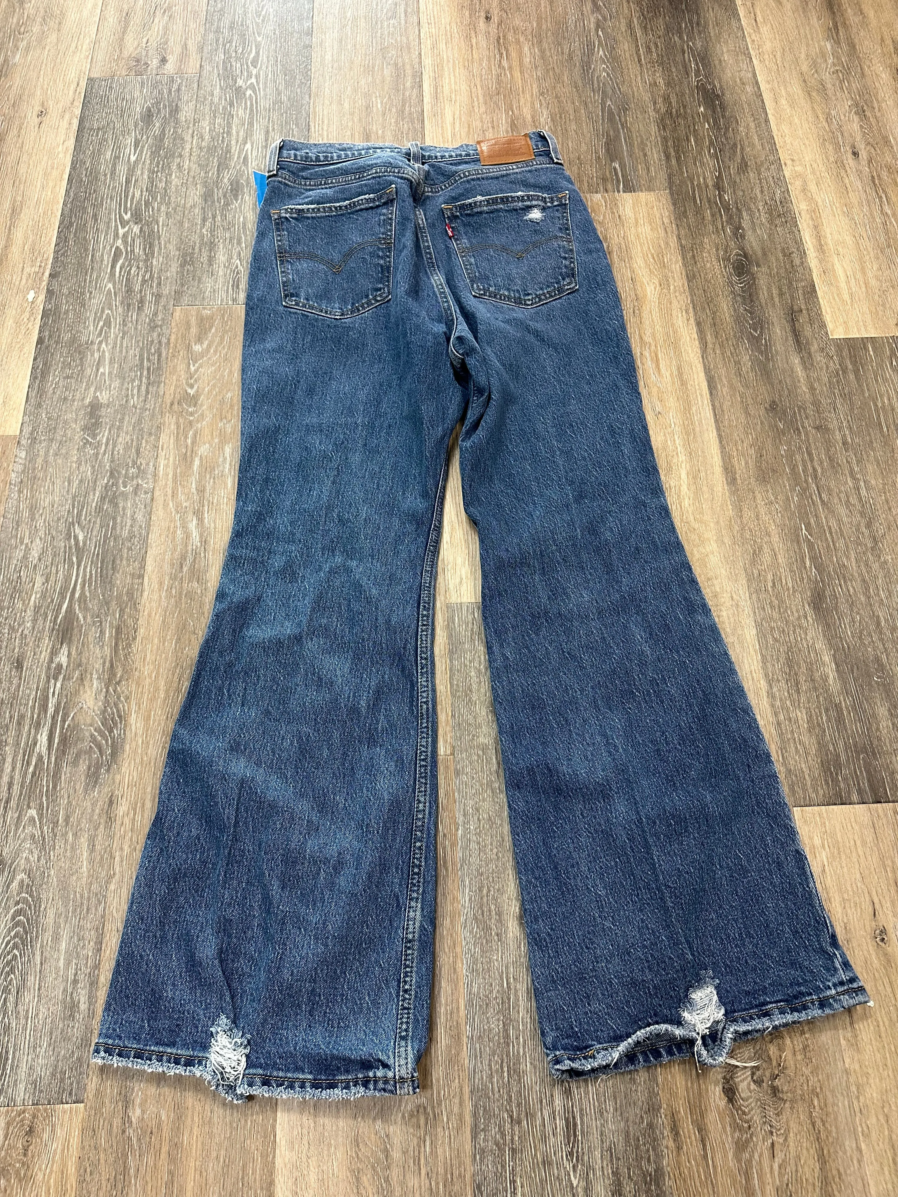 Blue Denim Jeans Flared Levis, Size 6/28