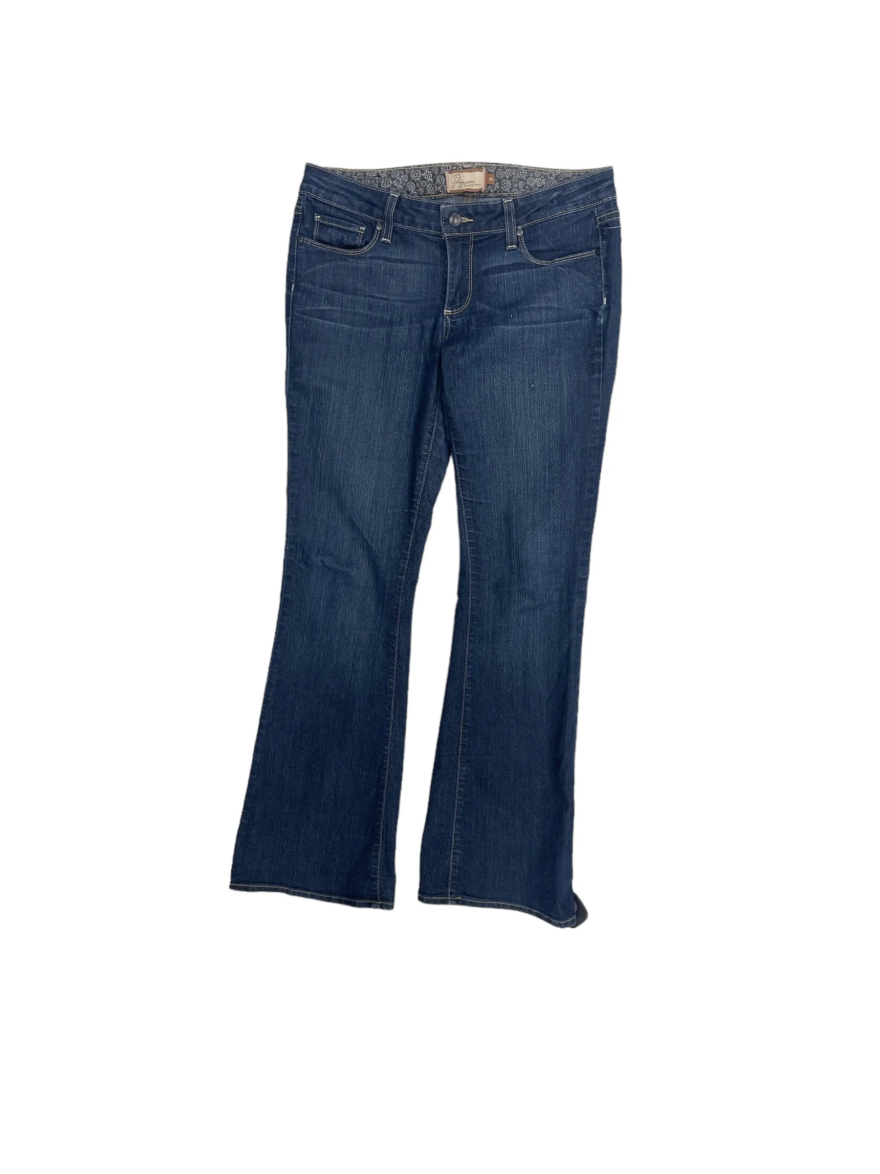 Blue Denim Jeans Flared Paige, Size 30