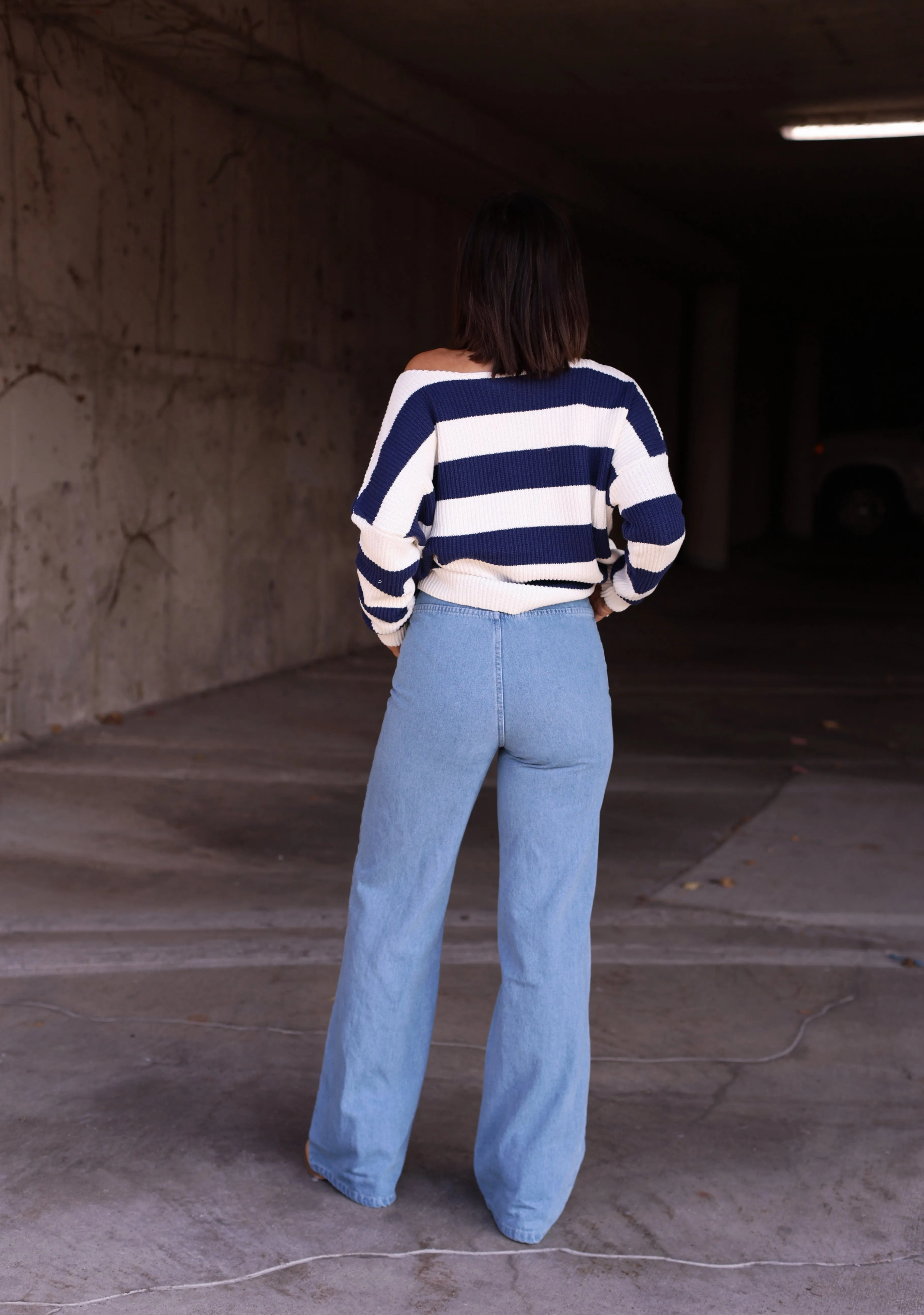 Braided Front Denim Pants