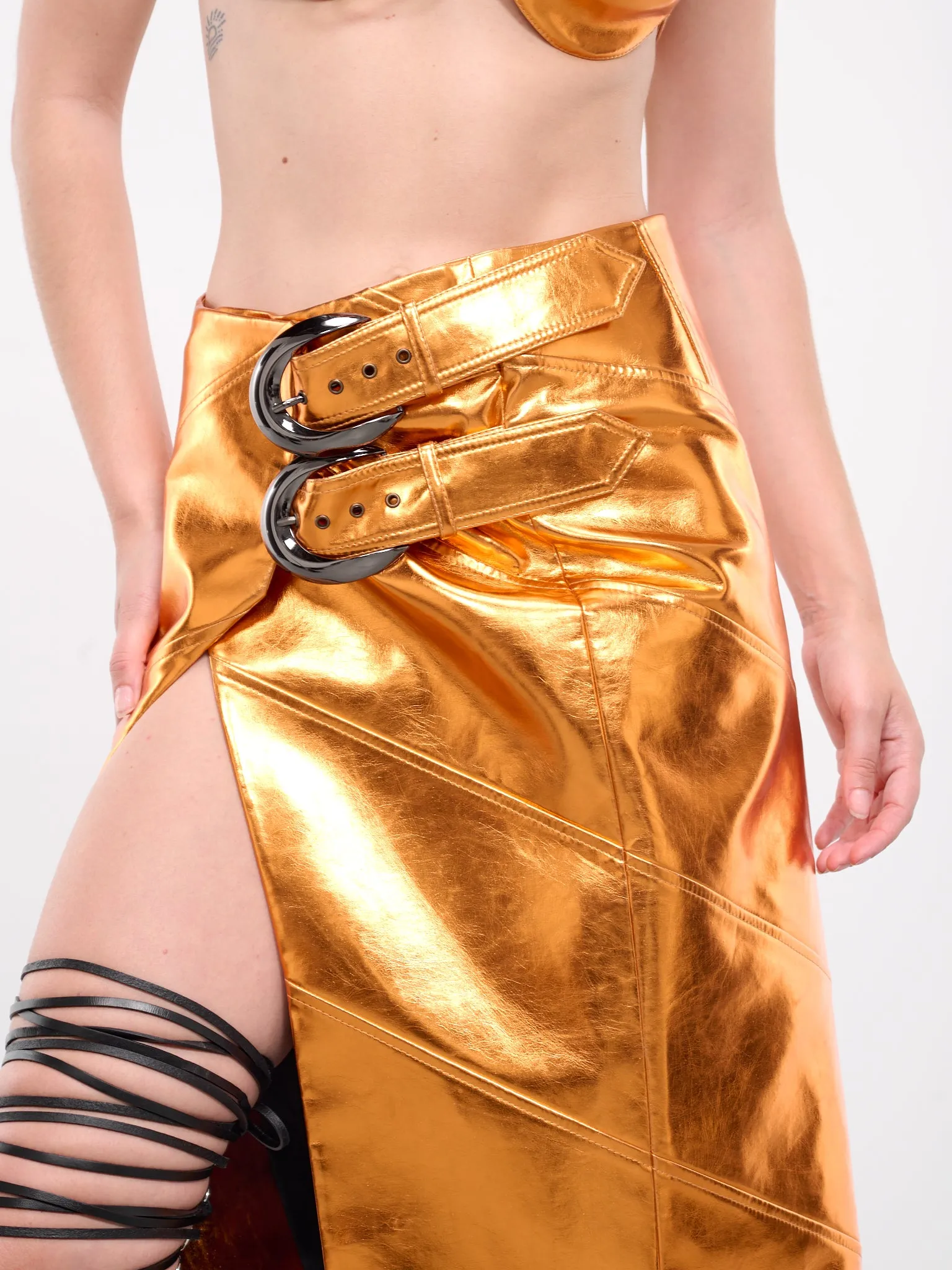 Buckle Skirt (KVLMC03-METALLIC-COPPER)