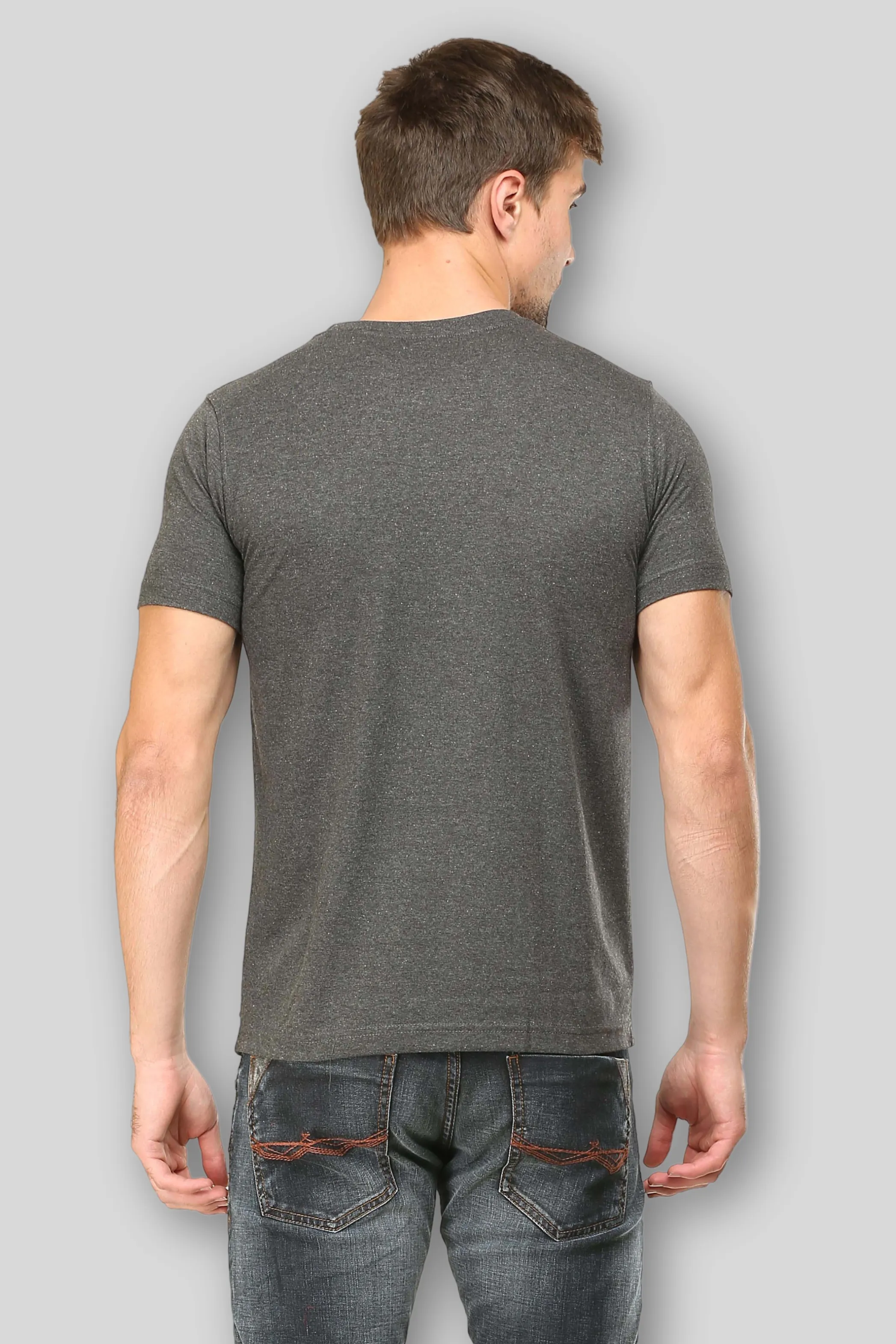 Charcoal Melange T Shirt for Men