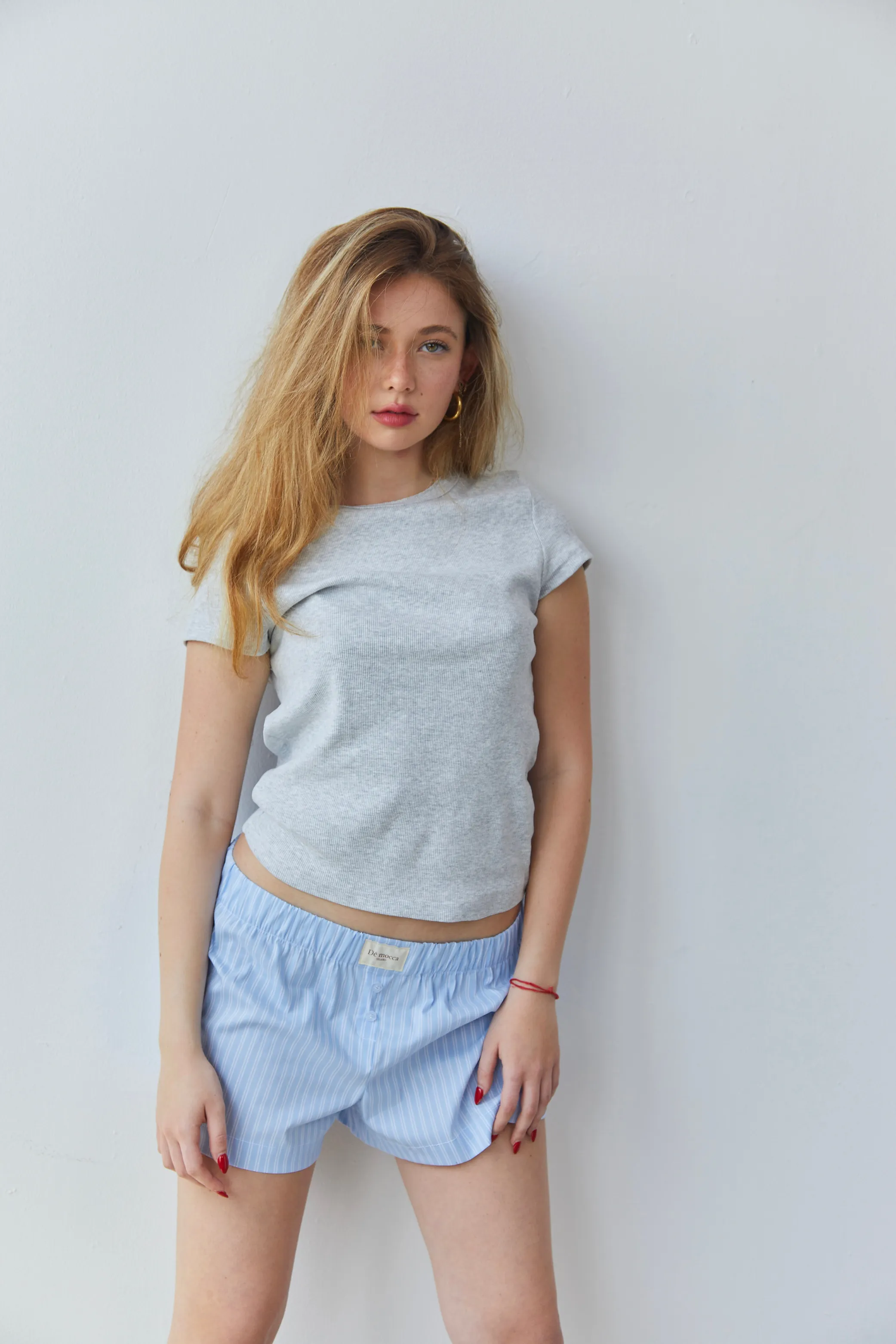 Classic melange rib tee