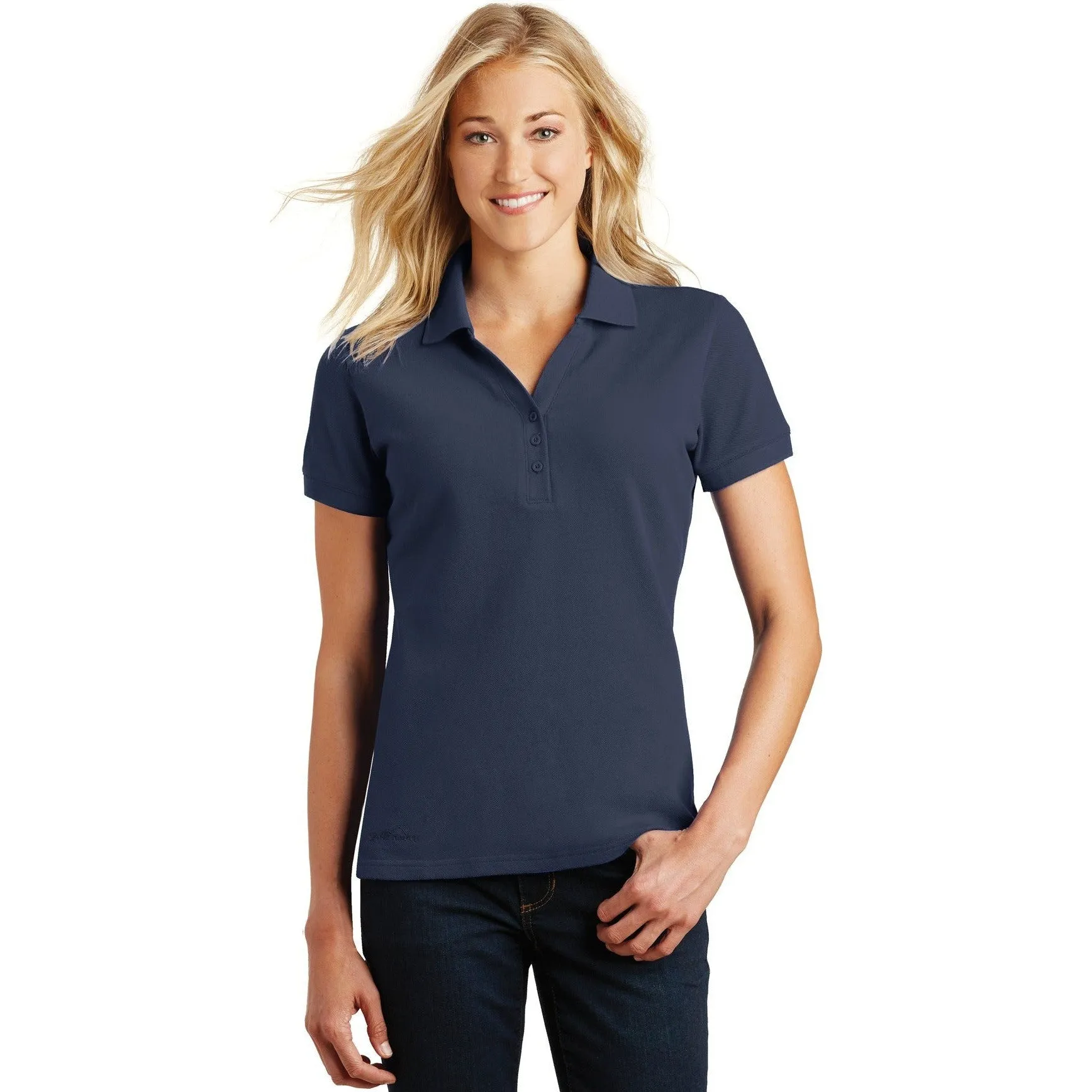 CLOSEOUT - Eddie Bauer Ladies Cotton Pique Polo