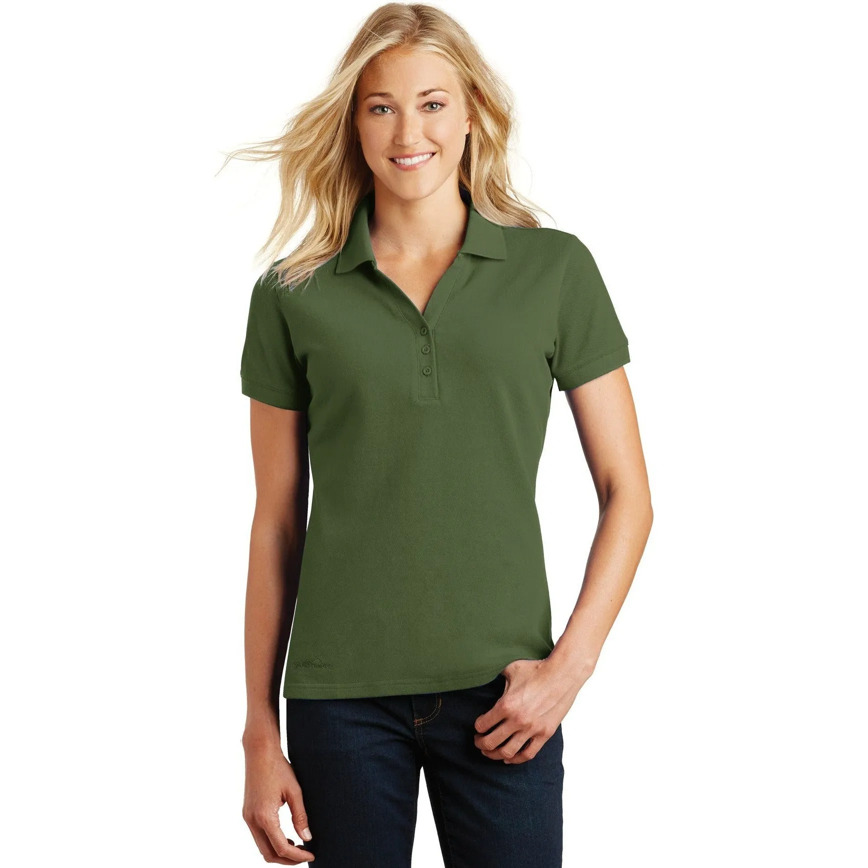 CLOSEOUT - Eddie Bauer Ladies Cotton Pique Polo