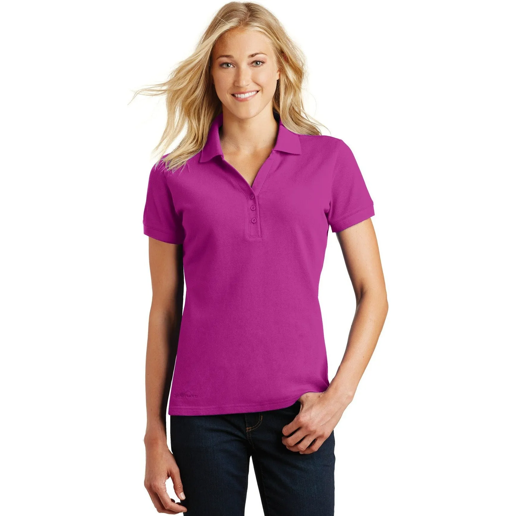 CLOSEOUT - Eddie Bauer Ladies Cotton Pique Polo