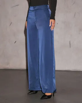 Cut Corners Satin High Rise Pants