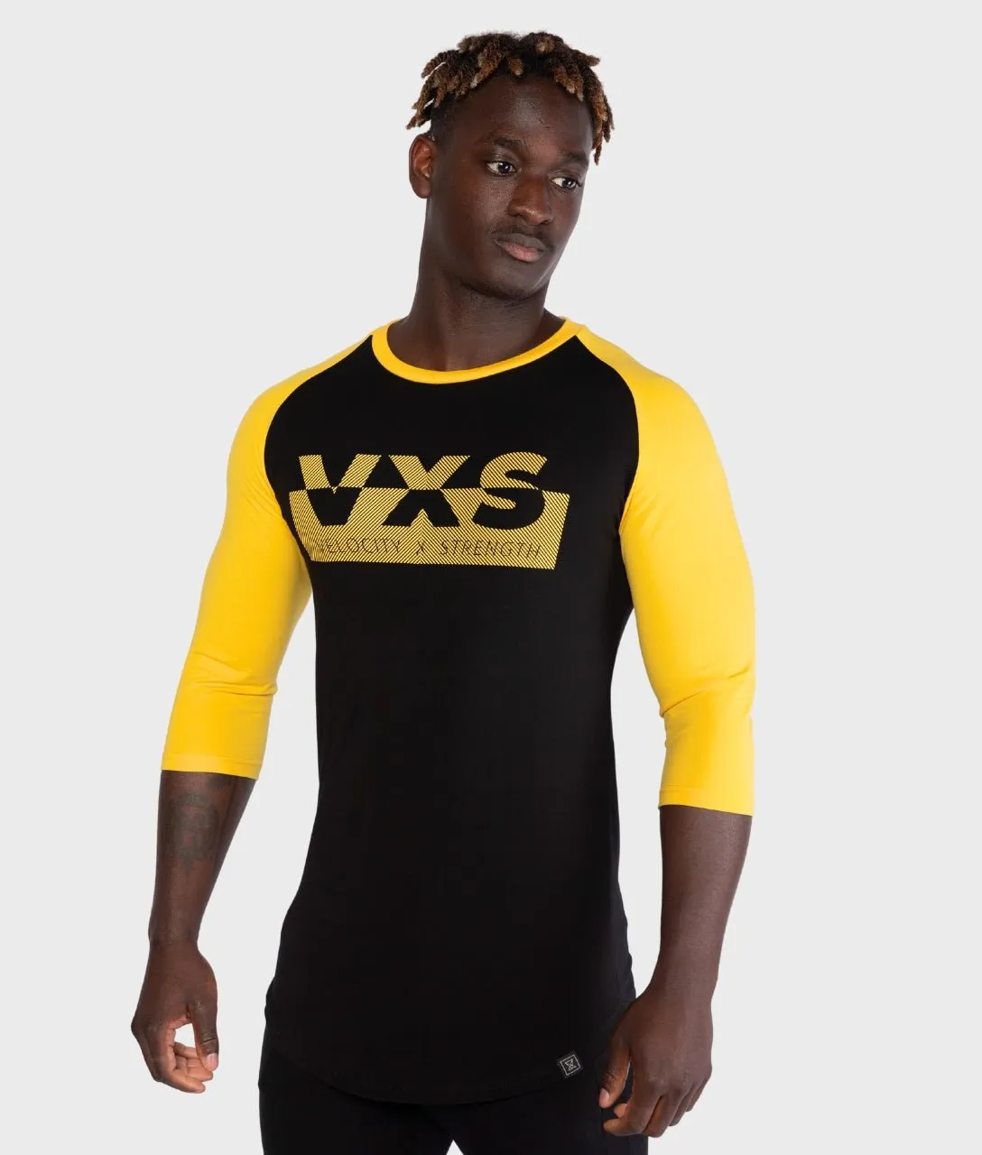 DIVERT 3/4 Sleeve T-Shirt [Black/Yellow]