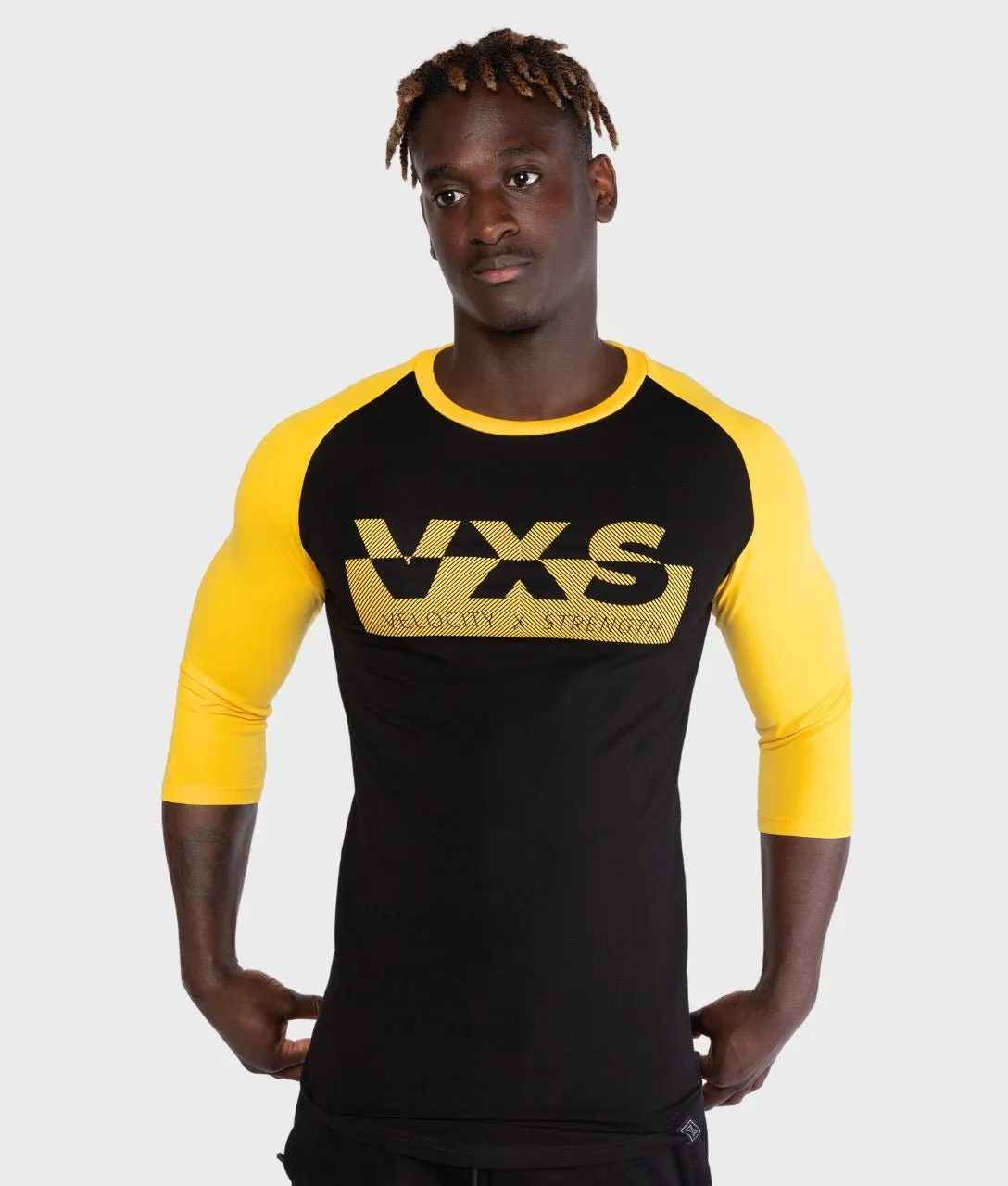 DIVERT 3/4 Sleeve T-Shirt [Black/Yellow]