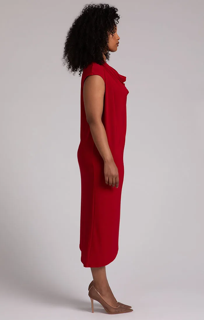 Draped Cowl Dress