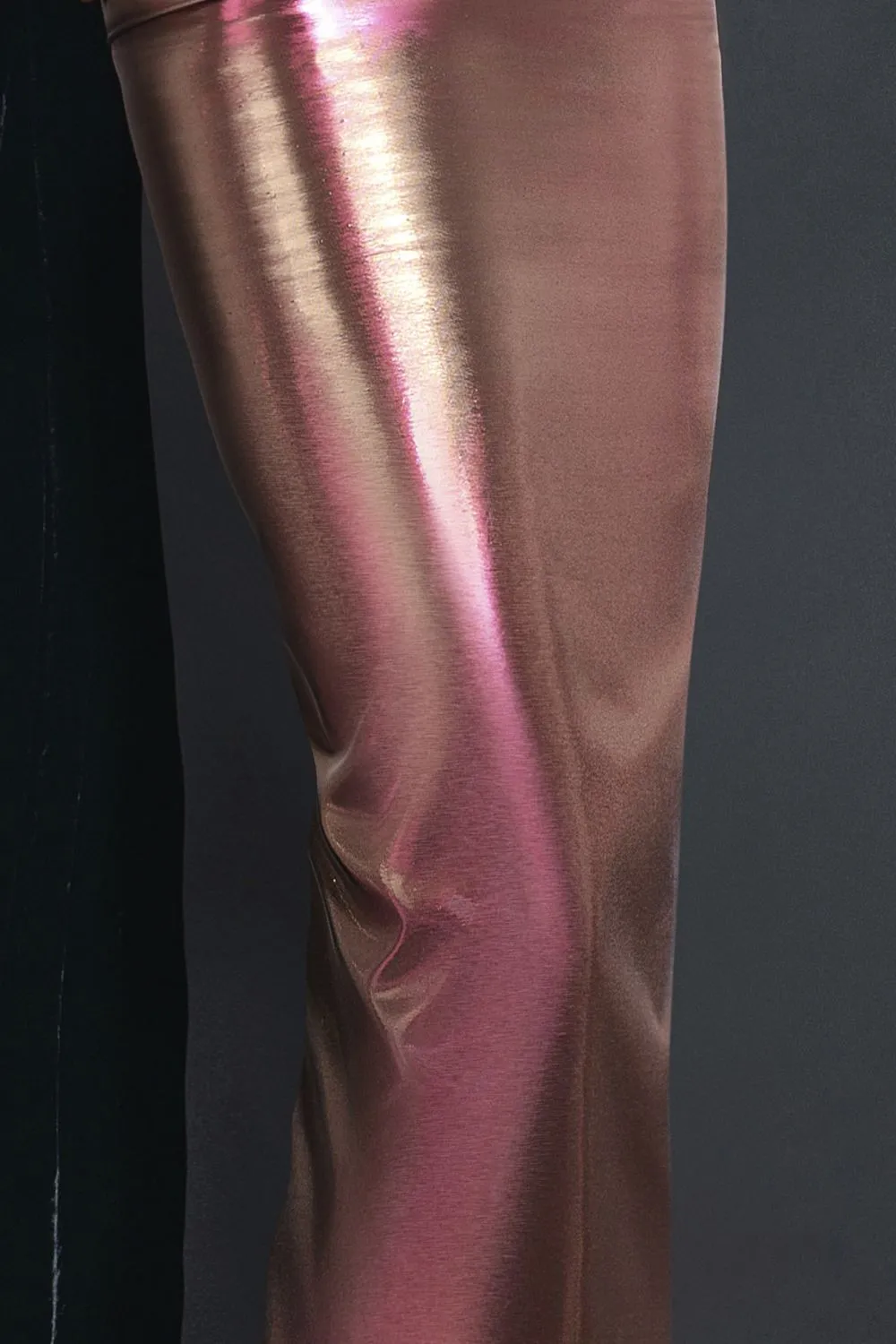 Draped Metallic Gown