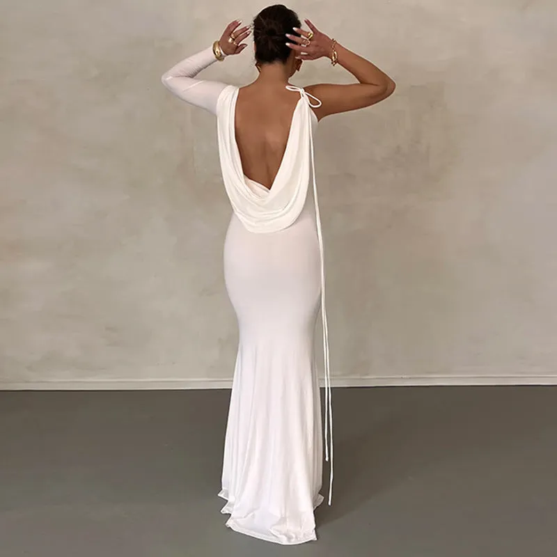 Elegant and Sexy Backless Mermaid Dress