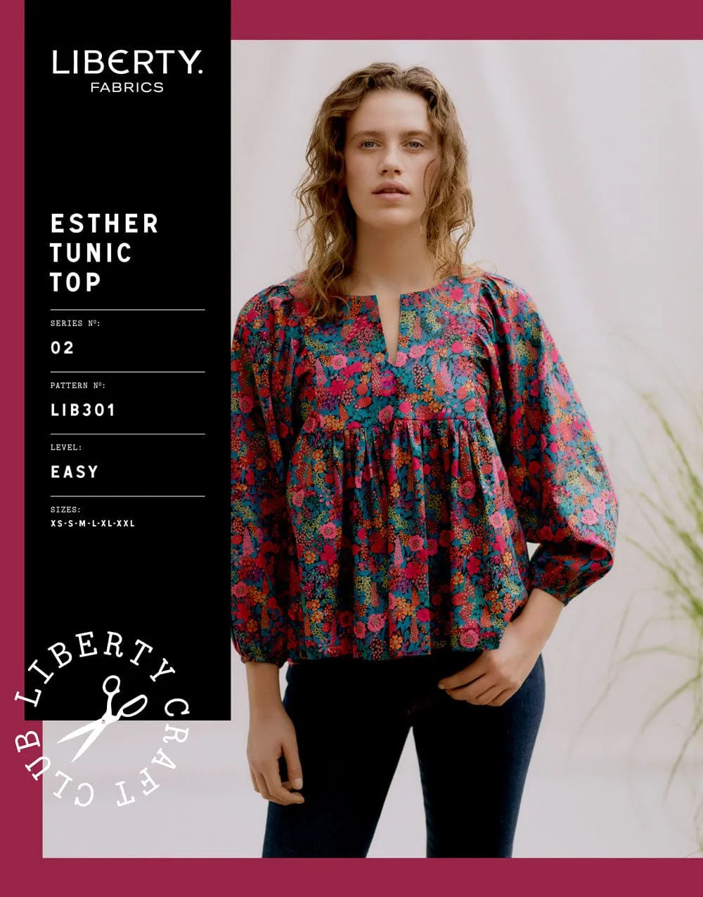 Esther Tunic Top Sewing Pattern, Liberty Fabrics