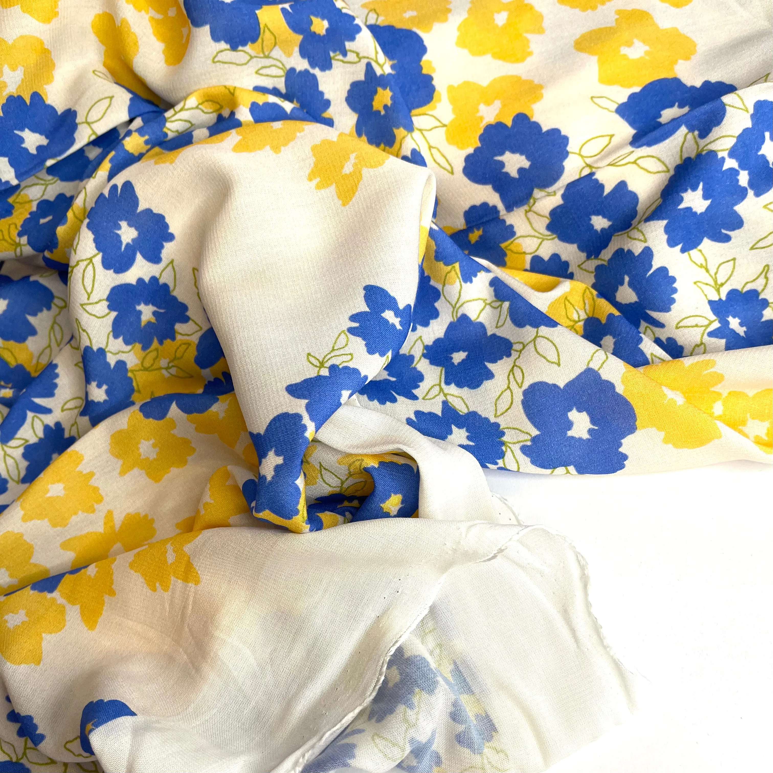 FABRIC GODMOTHER Posy Flower Viscose Challis