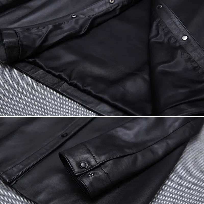 Genuine Leather Locomotive Punk Coat