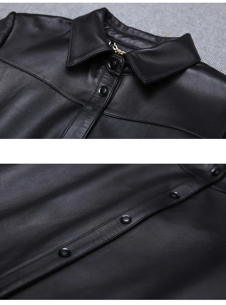 Genuine Leather Locomotive Punk Coat