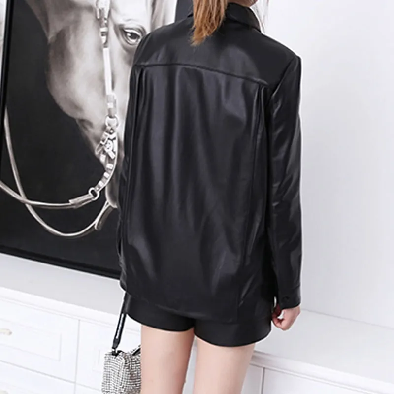 Genuine Leather Locomotive Punk Coat