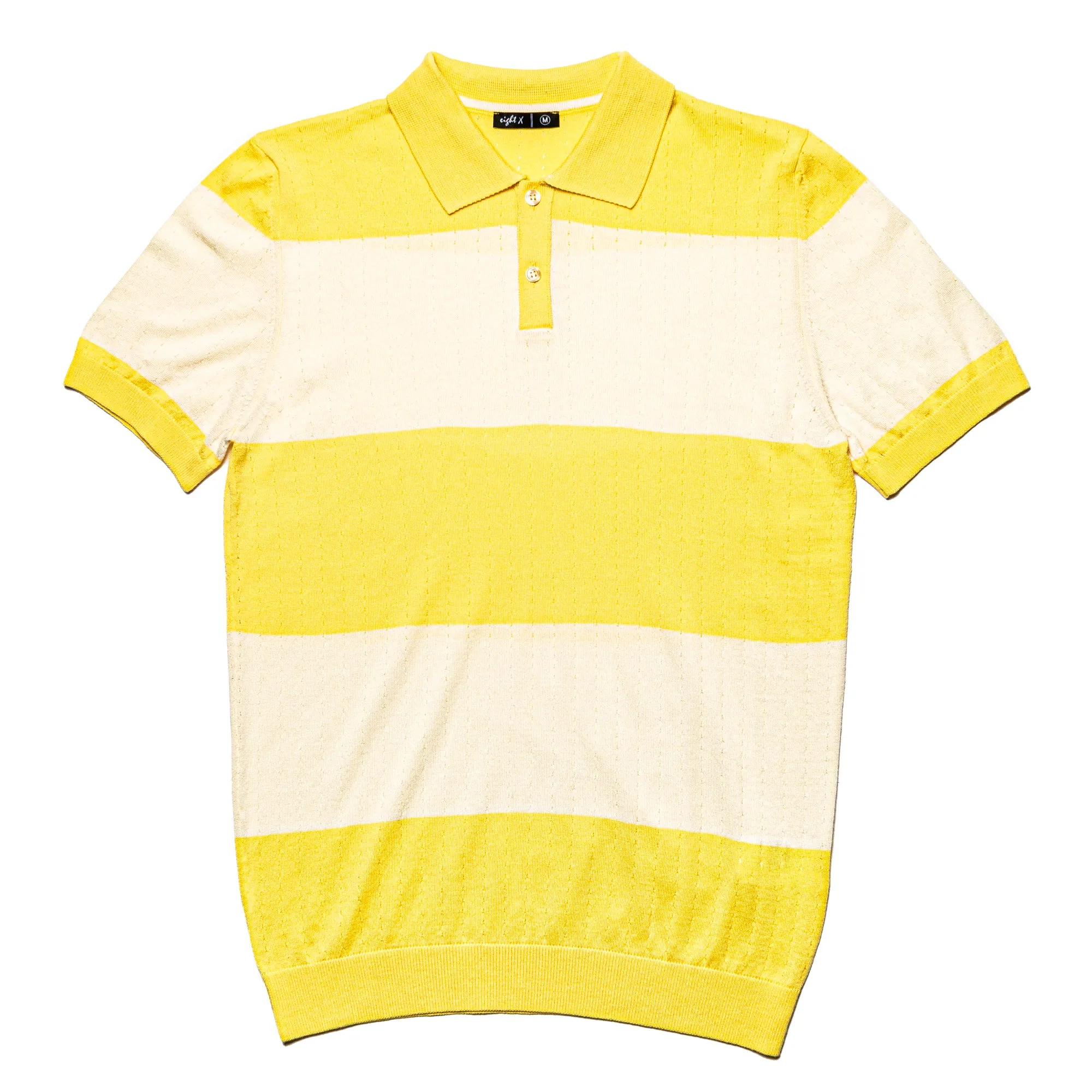 Gondola Knit Striped Polo - Yellow