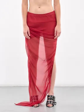 High Slit Midi Skirt (SK-02RE-RED)