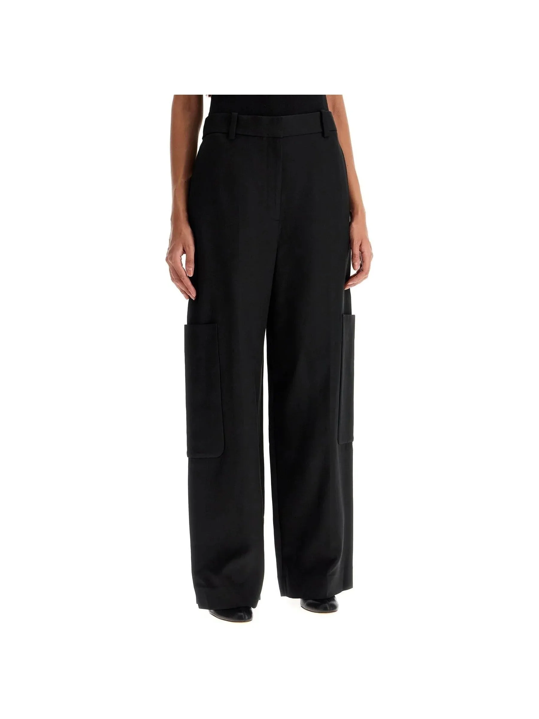 High-Waisted Wide Leg Trousers