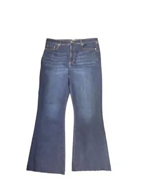 Jeans Flared By Loft In Blue Denim, Size: 14