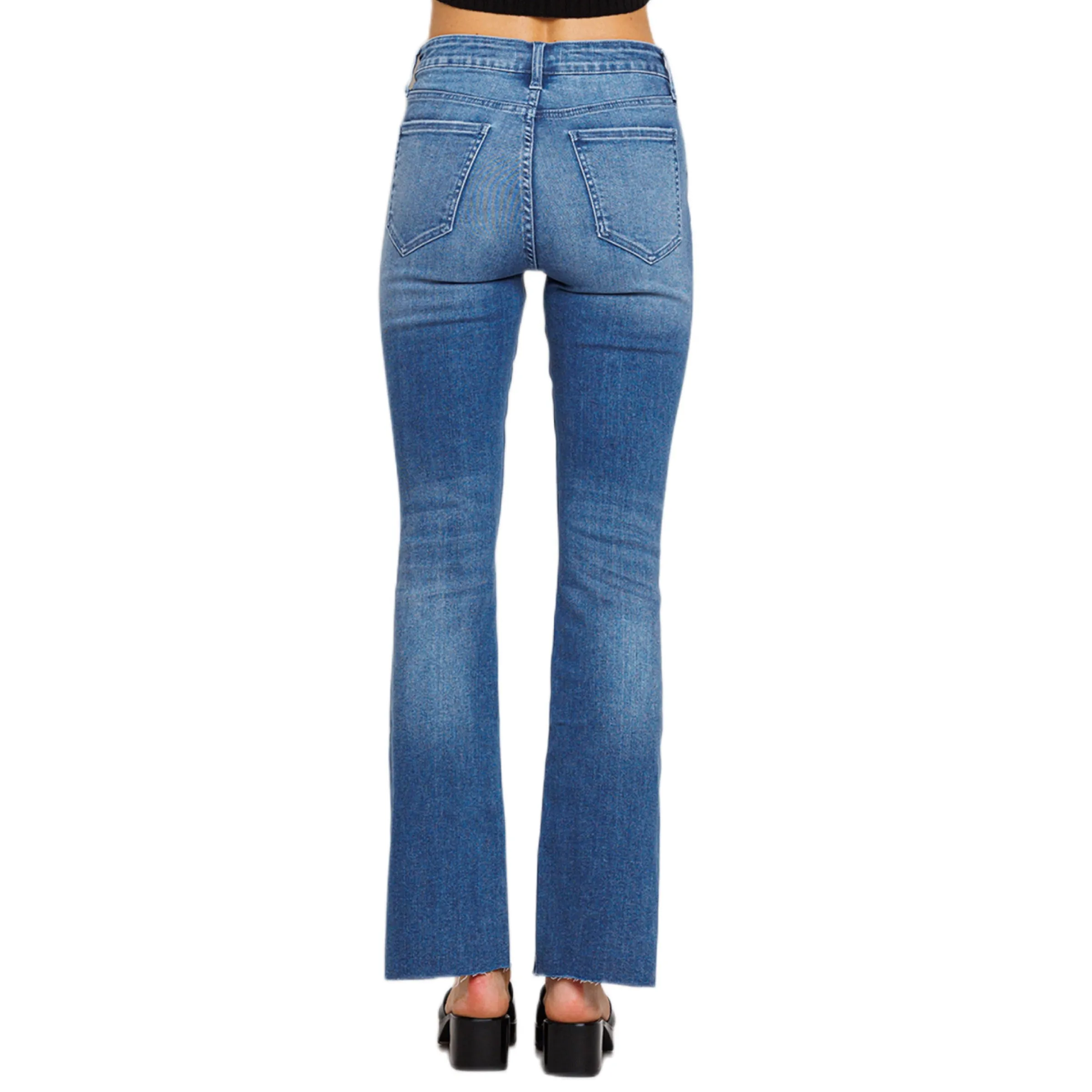 Jelly Jeans Mid Rise Flare with Side Slits Size 1, 3, 5, 7, 9, 11, 13