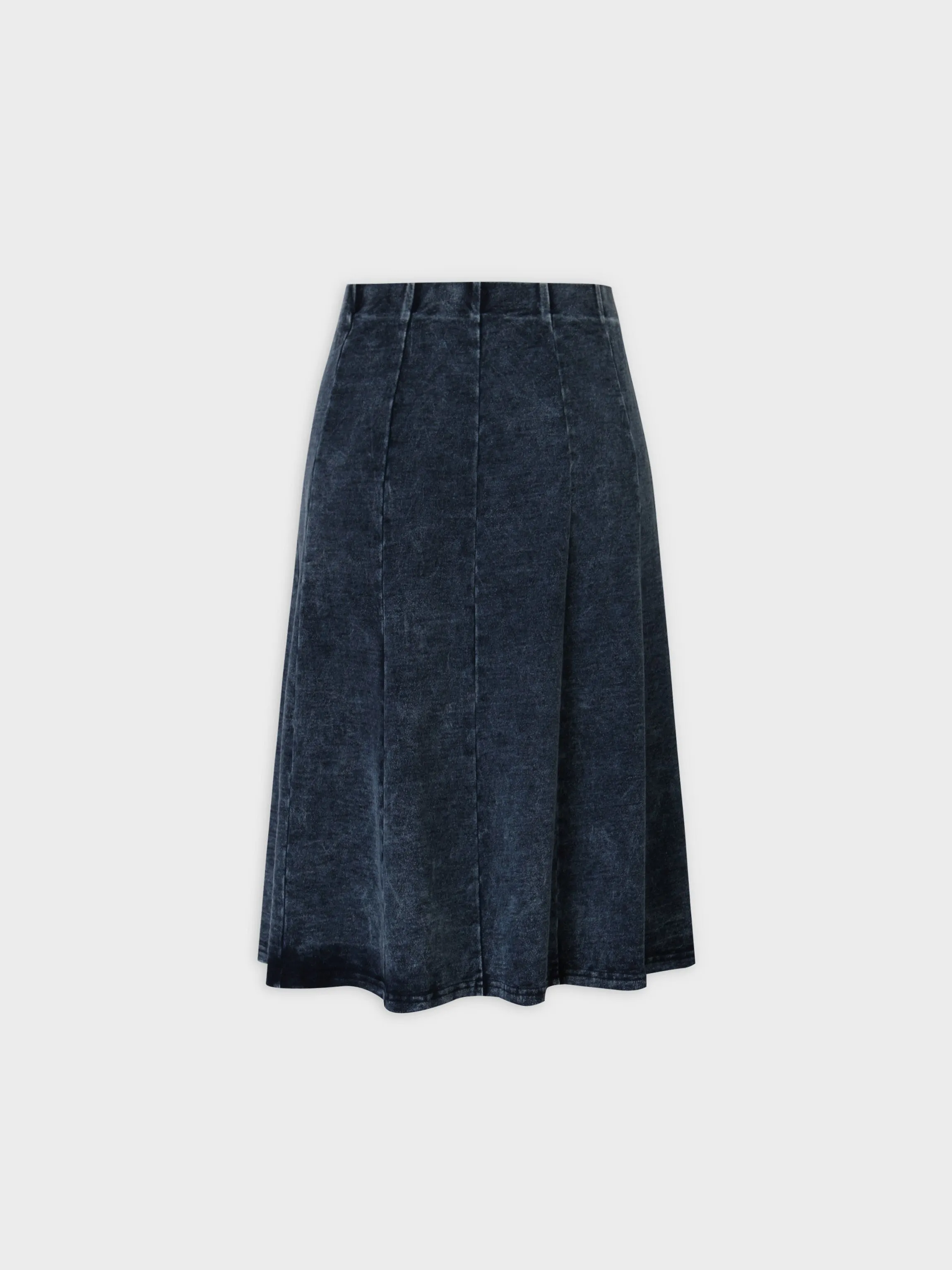 Jersey Paneled Skirt 24"-Blue