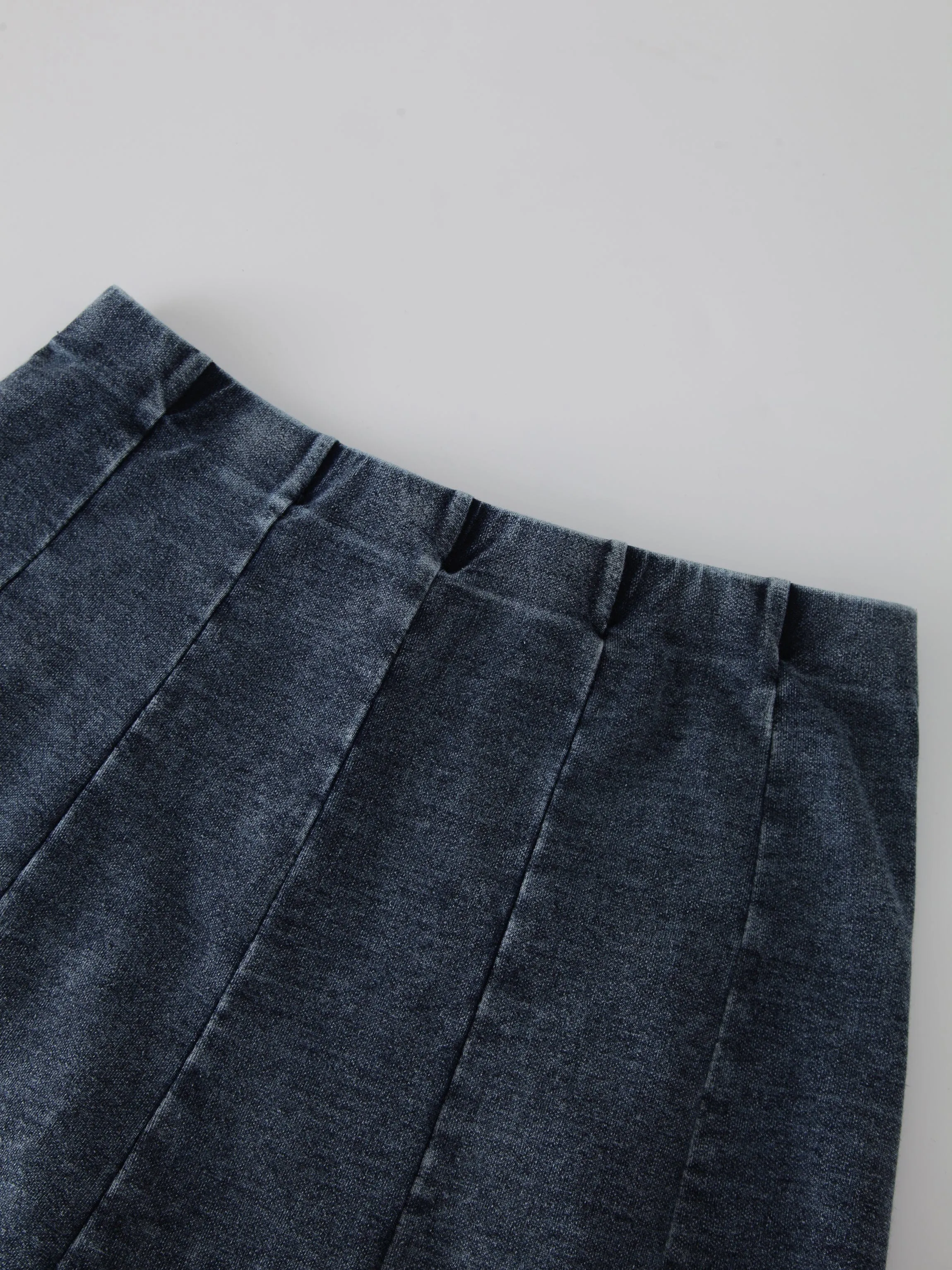 Jersey Paneled Skirt 24"-Blue