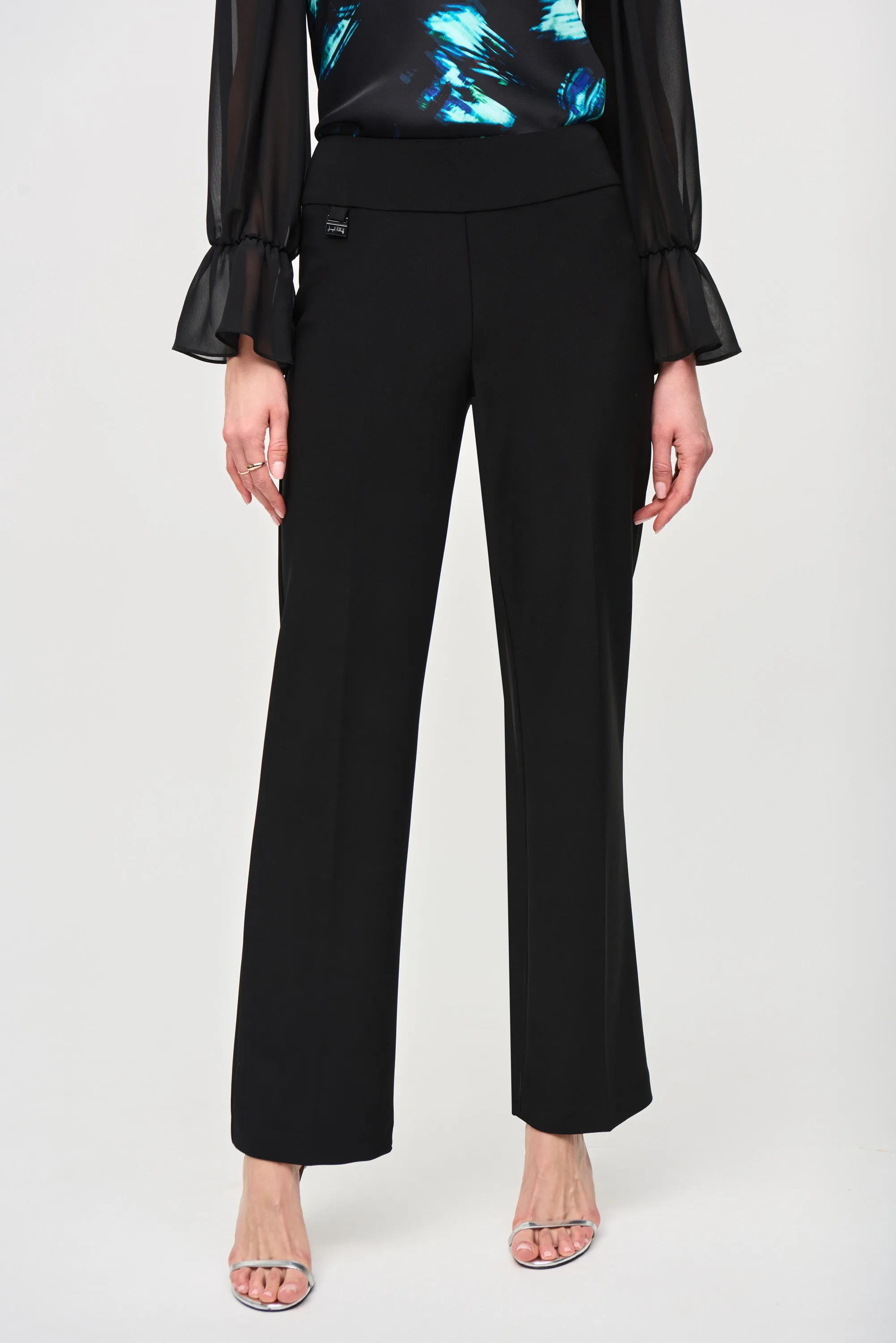 Joseph Ribkoff Wide Leg Pull-On Pants 233277 - Black