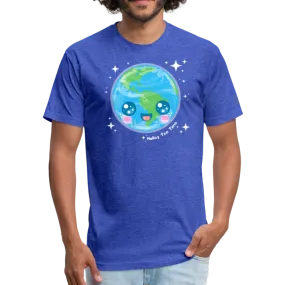 Kawaii Earth Fitted Cotton/Poly T-Shirt