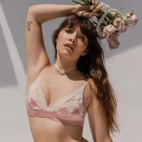 La Vie En Rose Satin Bra