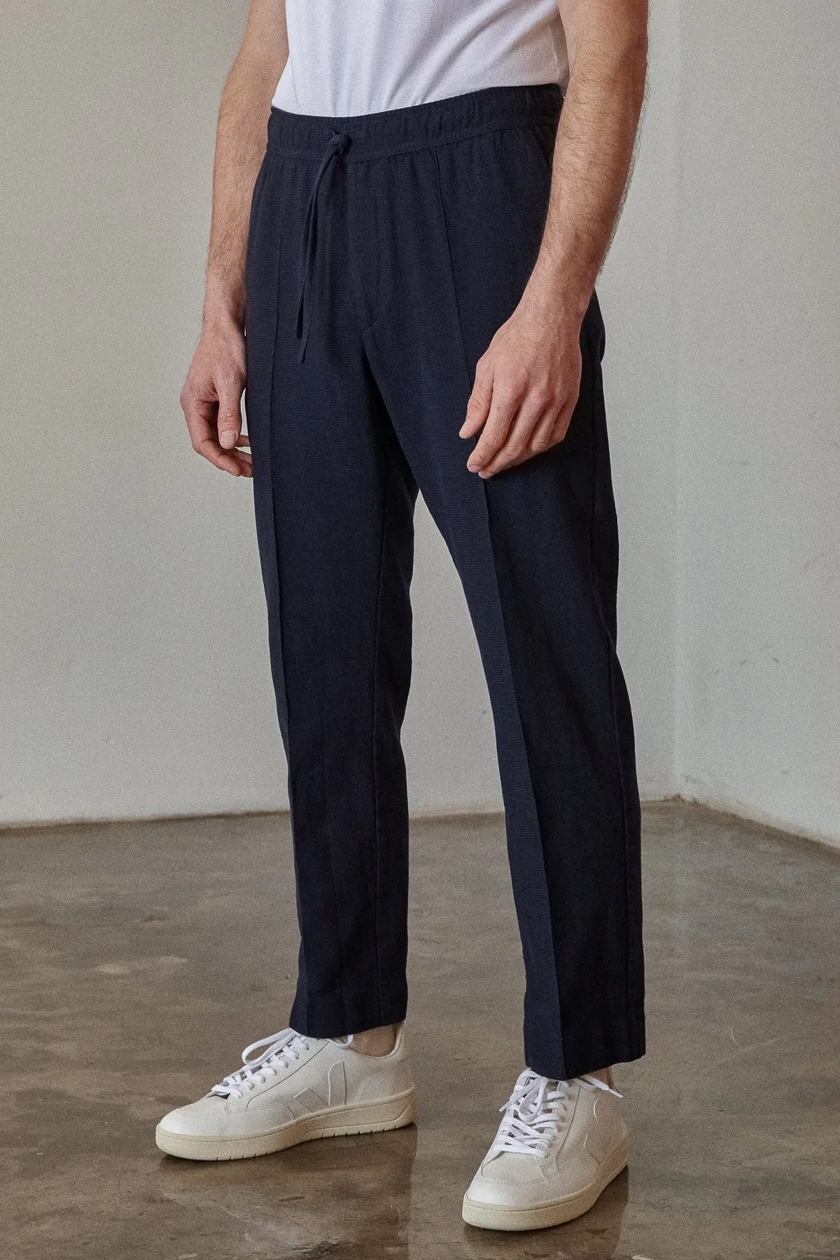 MAX trousers eco structured navy