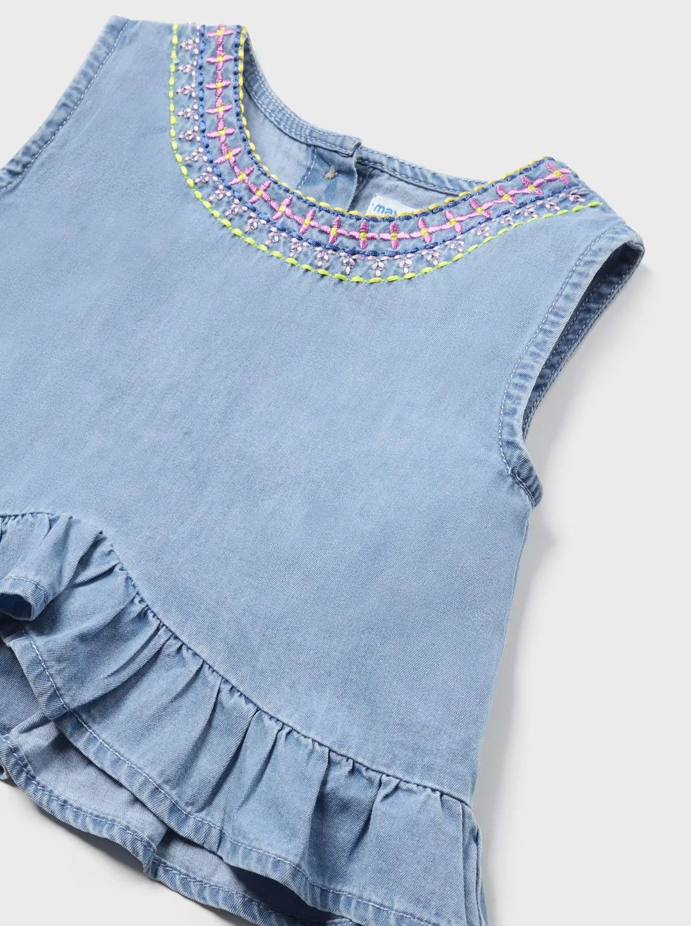 Mayoral Baby Soft Denim Tank Top &  Shorts  Set _Blue 1275-005