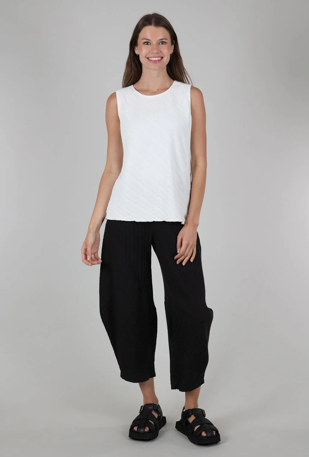 Micropleat Lantern Pant, Black