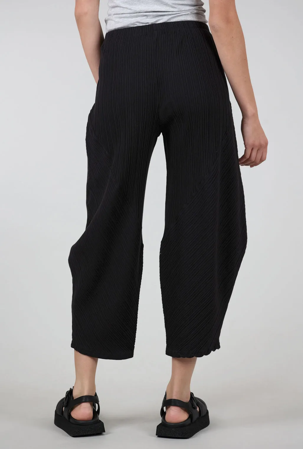 Micropleat Lantern Pant, Black