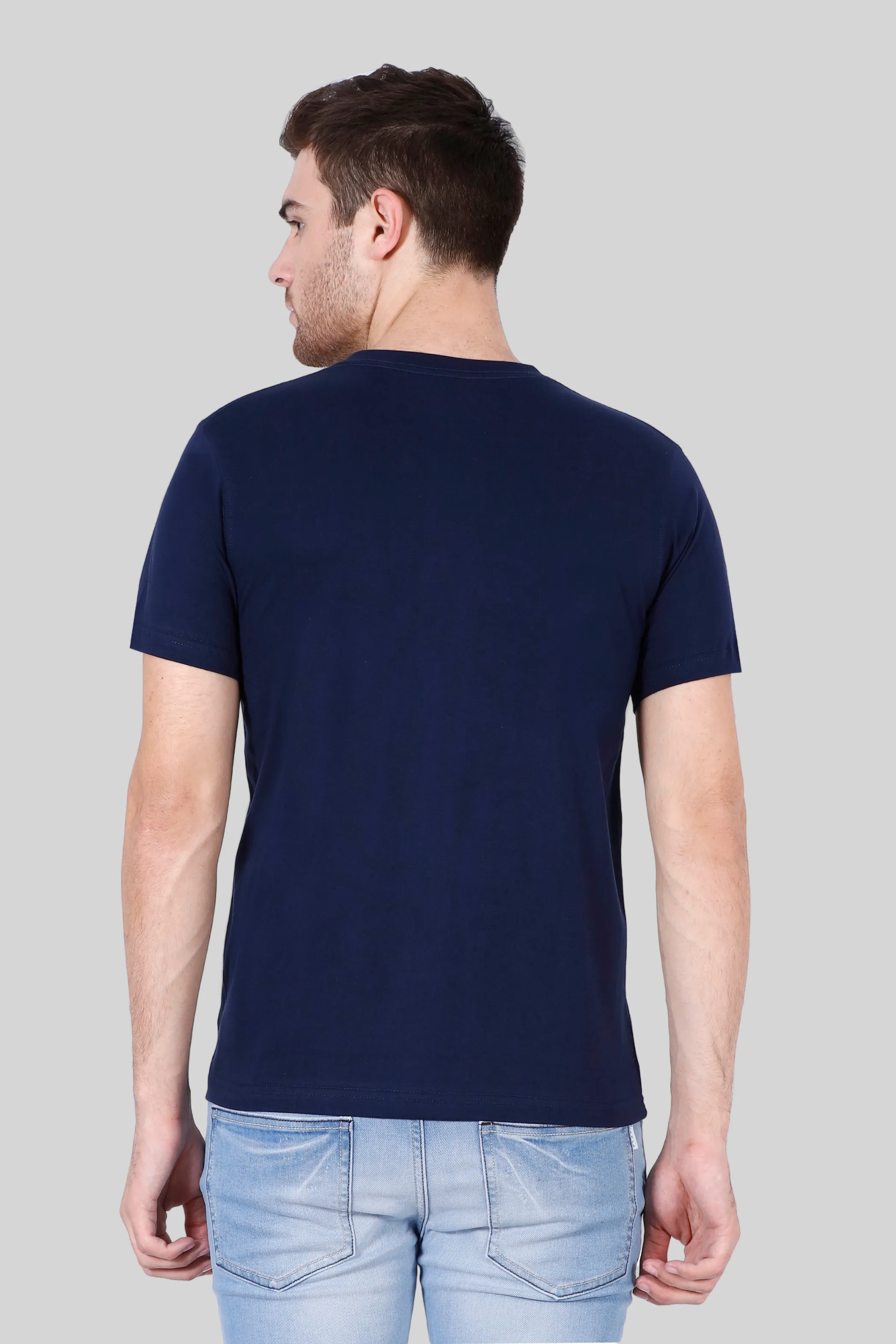 Navy Blue V Neck T-shirt for men