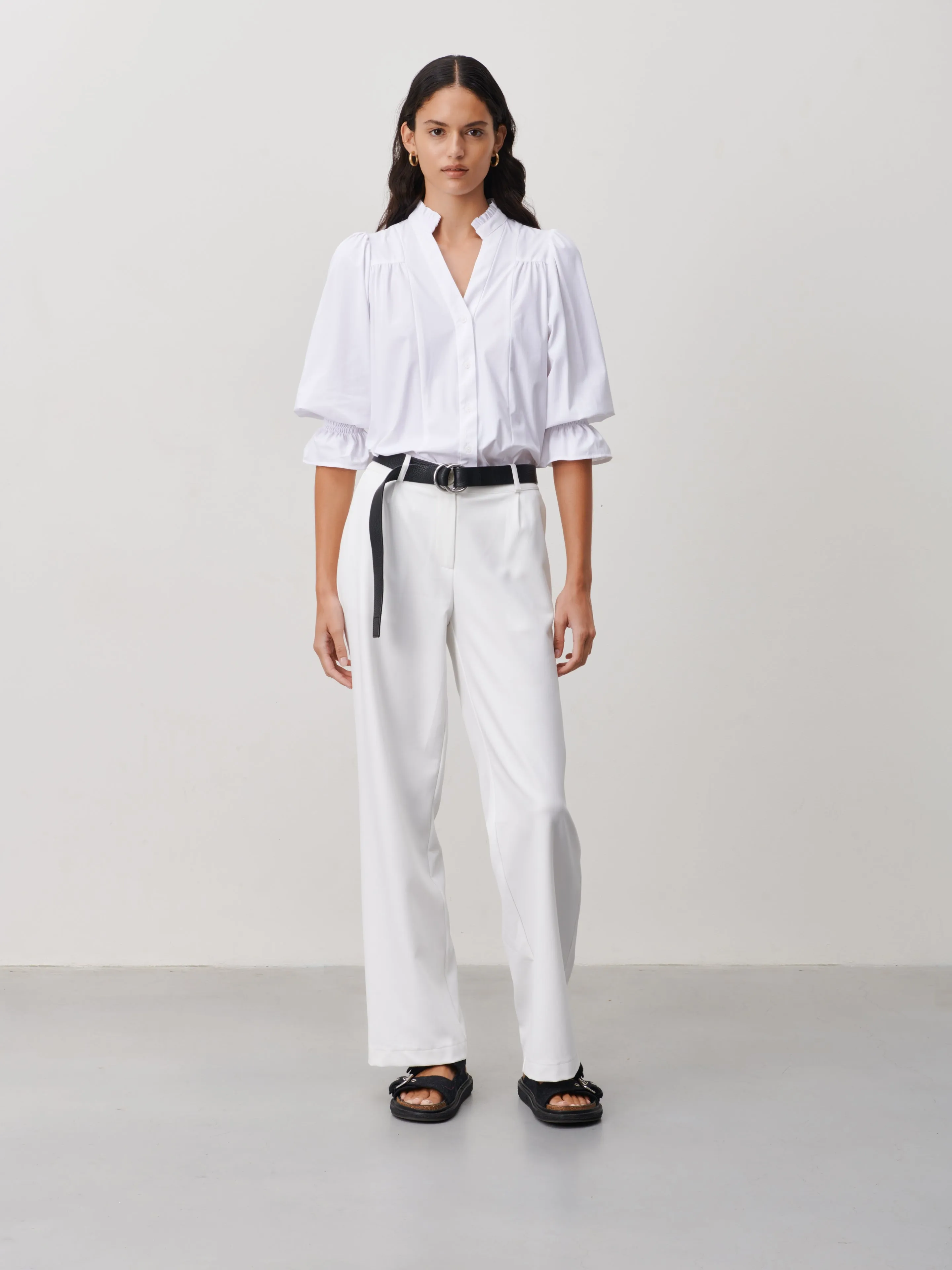 Olivia Blouse Technical Jersey | White