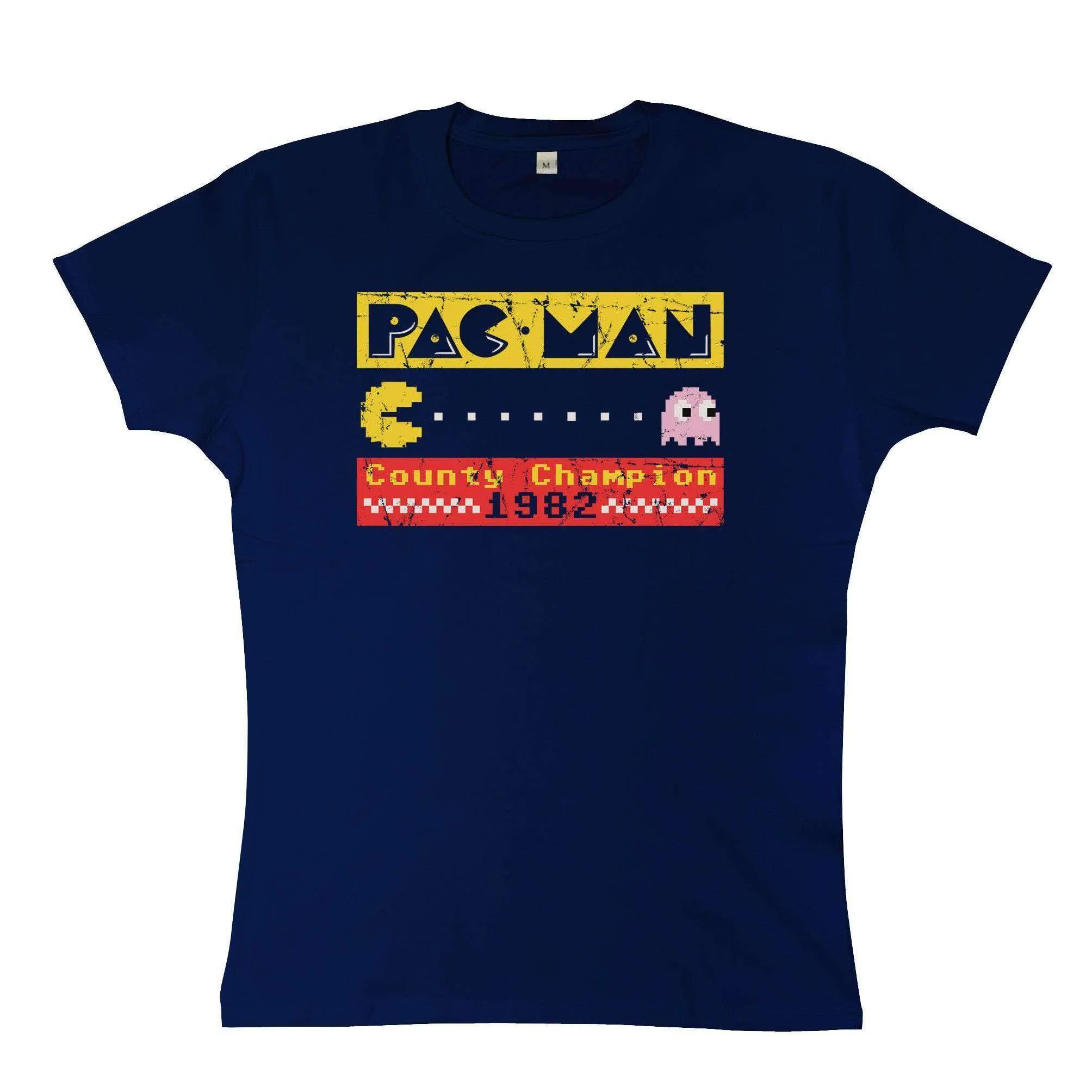 Pac Man County Champion 82 Fitted Womens T-Shirt